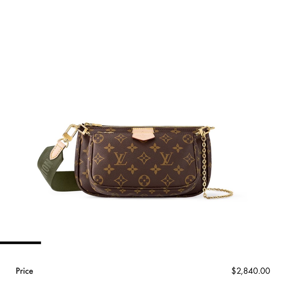 Louis Vuitton Monogram Crossbody with Green Strap - Picture 6 of 10